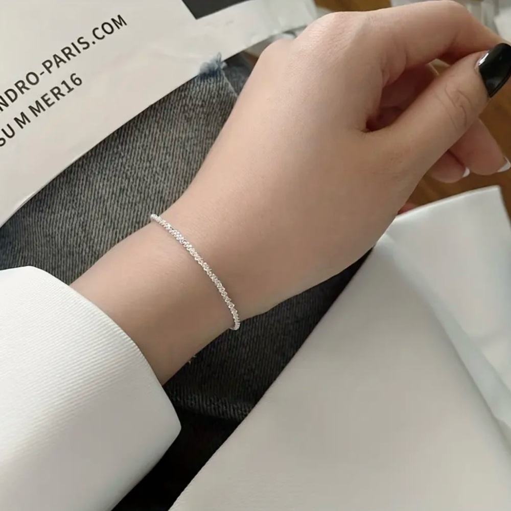925 Sterling Silver Luxury Style Glitter Bracelet New in Packaging